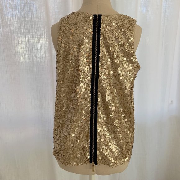 Champagne Gold Sequin Vince Camuto Tank Top - Picture 4 of 6